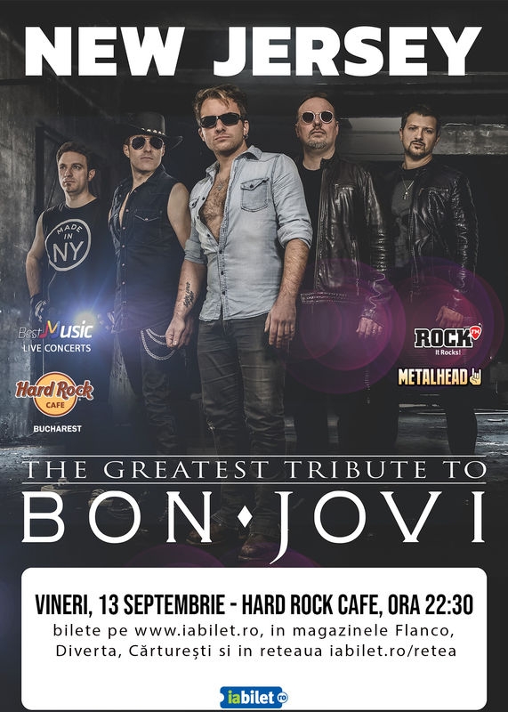 Concert New Jersey - Best Bon Jovi Live Tribute la Hard Rock Cafe, București