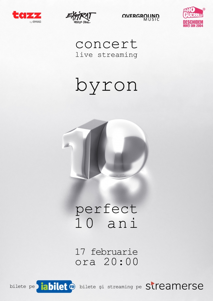 byron aniversează 10 ani de la lansarea albumului ”Perfect” printr-un concert online