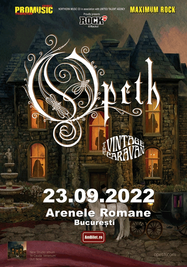 Opeth si The Vintage Caravan vor sustine un concert la Arenele Romane