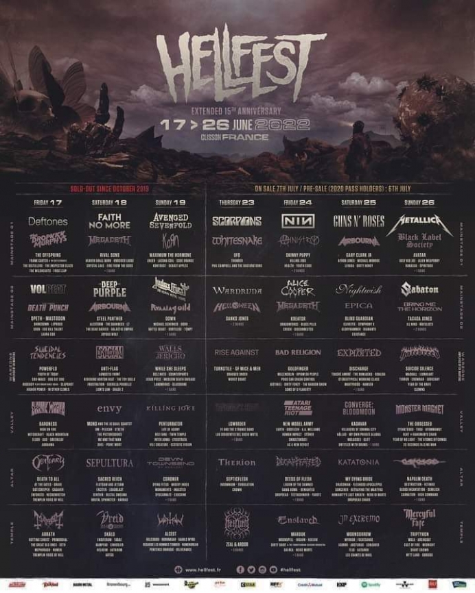 În 2022, Hellfest dublează miza! 7 zile si 350 de trupe!