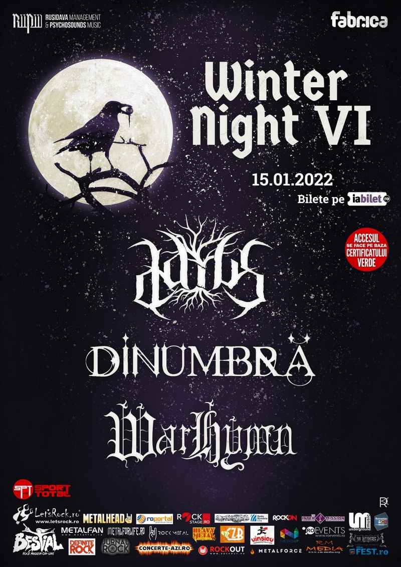 Concert DAIUS, DINUMBRA si WARHYMN in cadrul 'Winter Night VI' in club fabrica