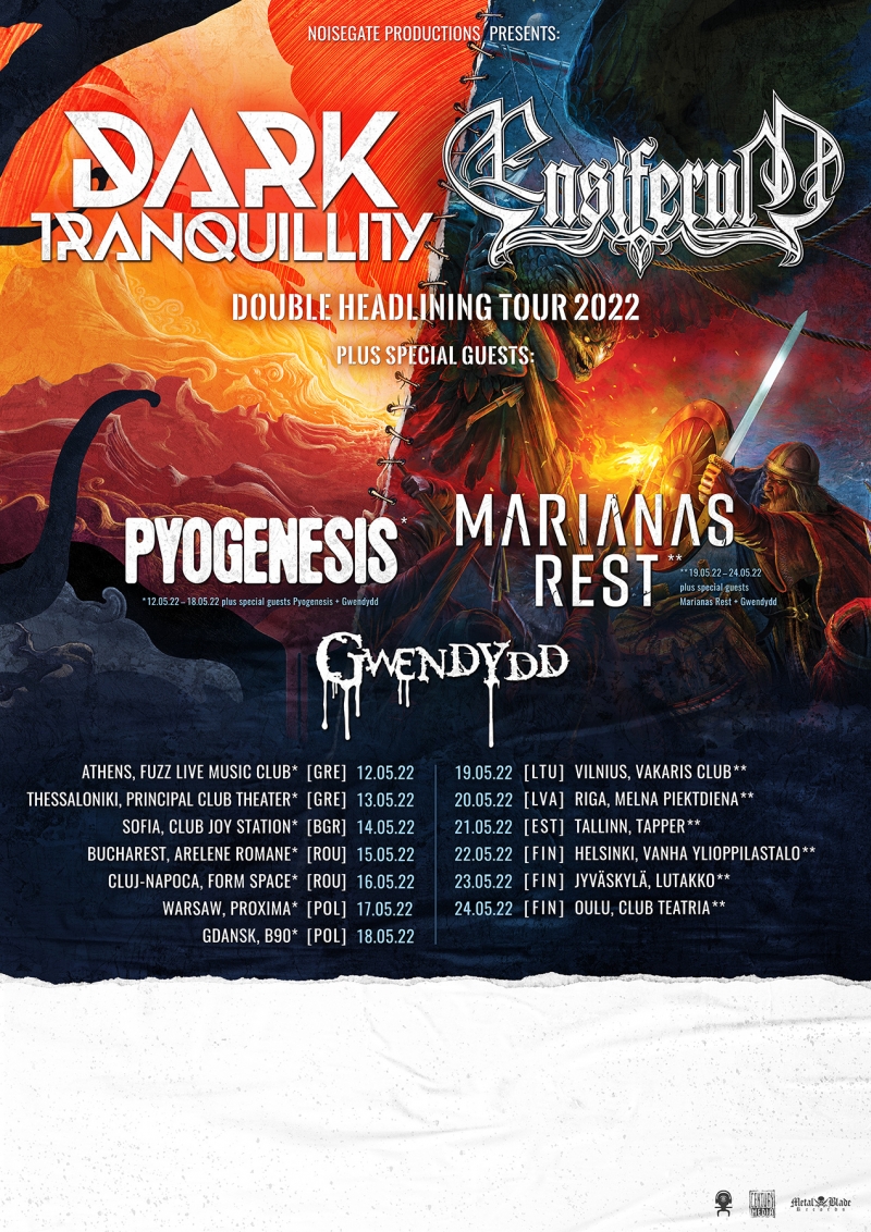 GWENDYDD vor canta ca invitat special in cadrul concertelor DARK TRANQUILLITY și ENSIFERUM