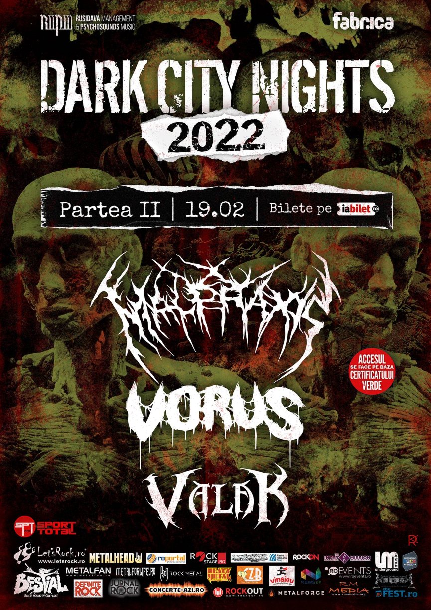 Concert Malpraxis, Vorus si Valak in club fabrica, in cadrul Dark City Nights 2022 part II