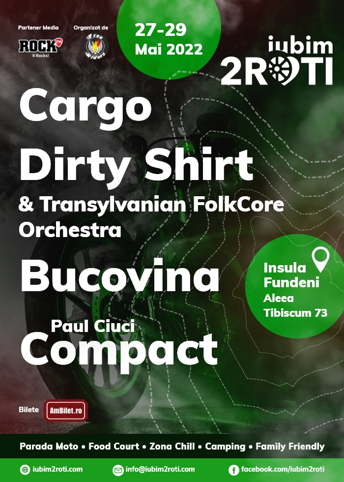 Iubim 2 Roti 2022 - Cargo si Dirty Shirt & Transylvanian FolkCore Orchestra sunt primele trupe confirmate