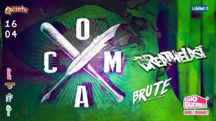 Concert Coma, Breathelast și Brute în Club Quantic