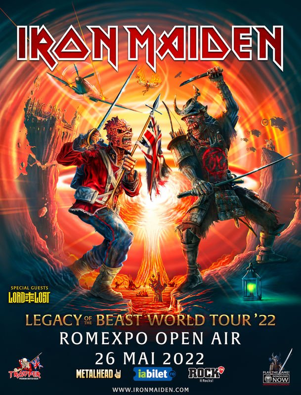 Concert IRON MAIDEN la București - ultimele bilete la categoriile Aces High și The Beasts