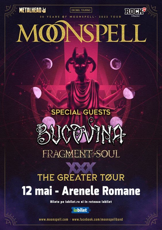 Concert Moonspell si Bucovina la Arenele Romane: Program si reguli de acces