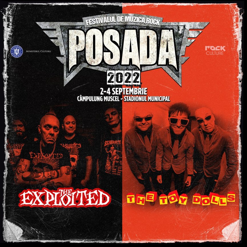 Trupele The Exploited și The Toy Dolls confirmate la Posada Rock 2022