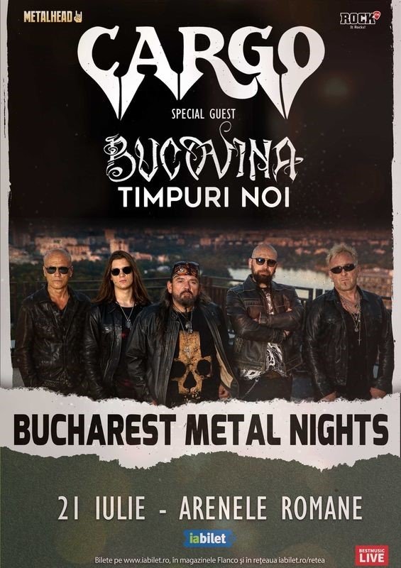 Concert Cargo, Bucovina si Timpuri Noi - Bucharest Metal Nights: Program si reguli de acces