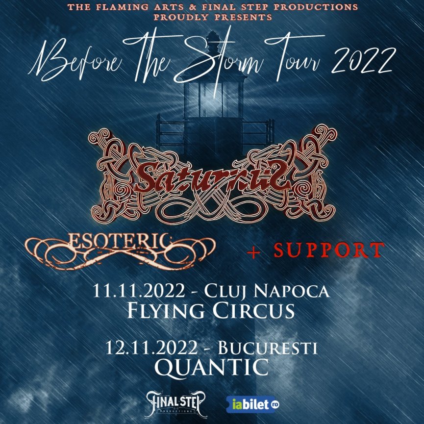 Concert Saturnus si Esoteric in Cluj-Napoca si Bucuresti