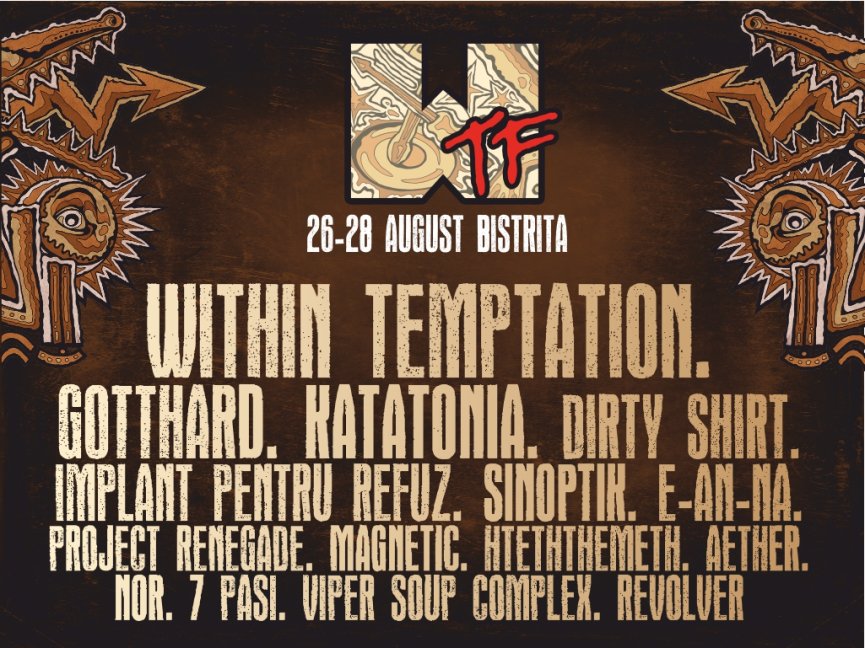 Within Temptation revine in Romania dupa sapte ani, in cadrul WTF - Way Too Far Rock Festival