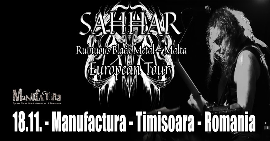 Seară de black metal cu trupa Sahhar din Malta, LIVE în Manufactura