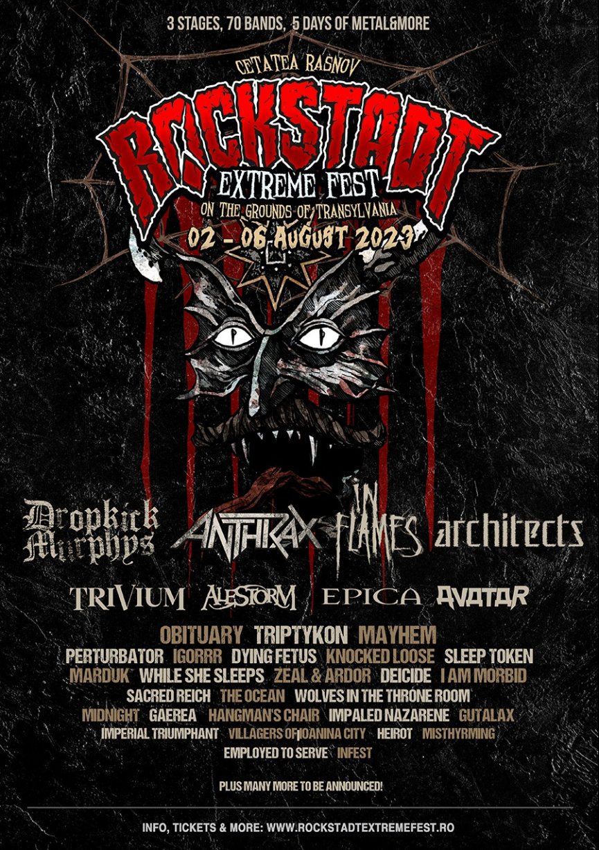 1. Rockstadt Extreme Fest 2023 anunta primii capi de afis