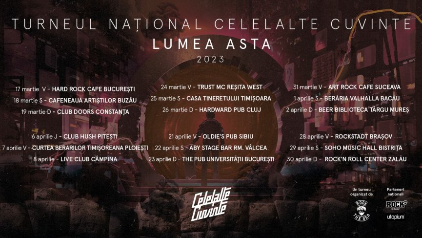 Celelalte Cuvinte lansează noul album „Lumea asta” și anunță datele turneului de promovare