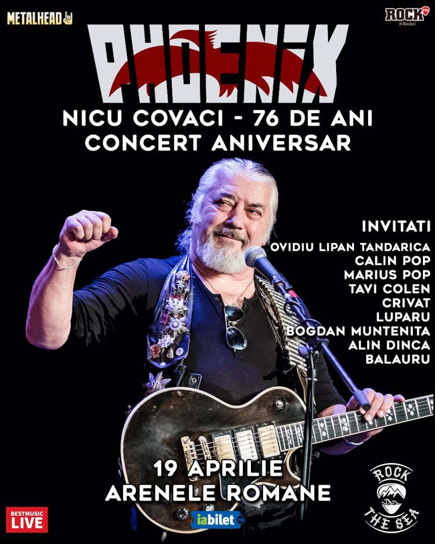 Concert aniversar Phoenix ”Nicu Covaci - 76 de ani” la Arenele Romane