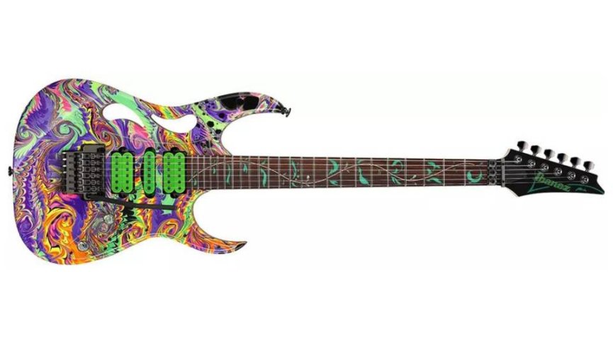 STEVE VAI dezvăluie chitara Ibanez PIA77BON cu finisaj luminiscent