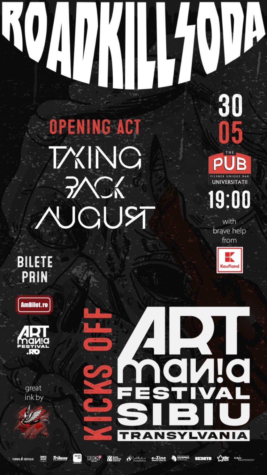 Concert RoadkillSoda si Taking Back August in The Pub, ARTmania kickoff