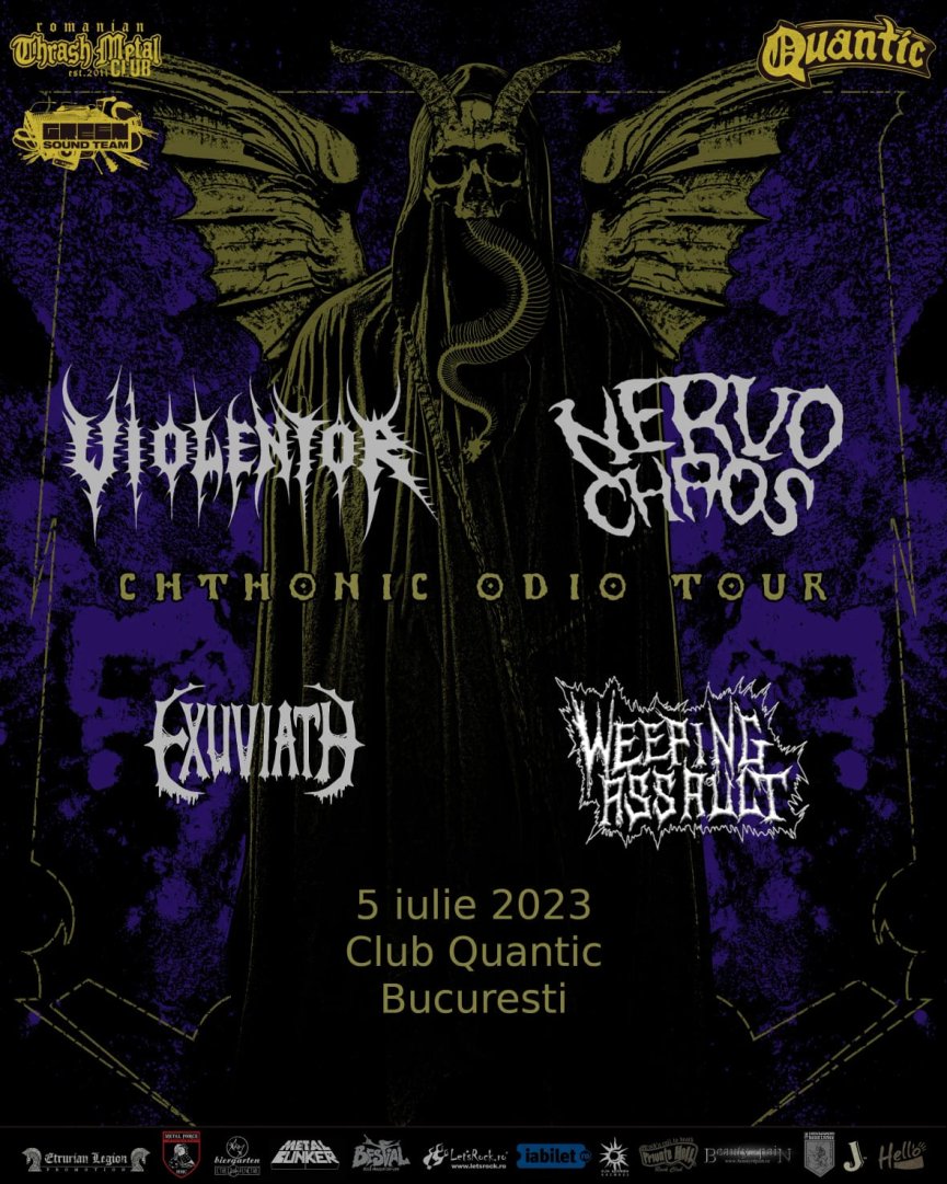 Concert Violentor, Nervochaos, Exuviath si Weeping Assault in Quantic