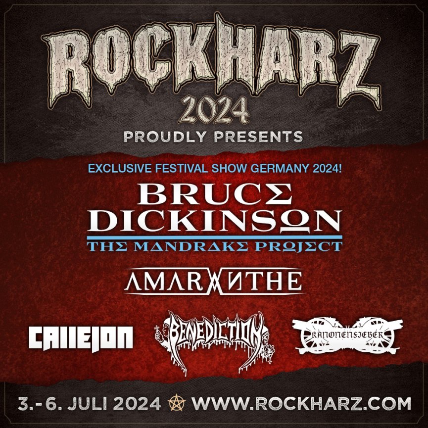 Festivalul ROCKHARZ: singurul show Bruce Dickinson din 2024 la un festival german