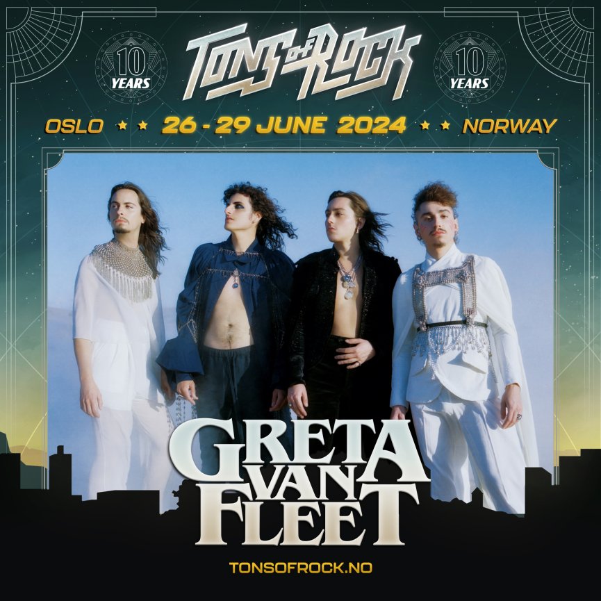 Greta Van Fleet confirmati la Tons of Rock 2024