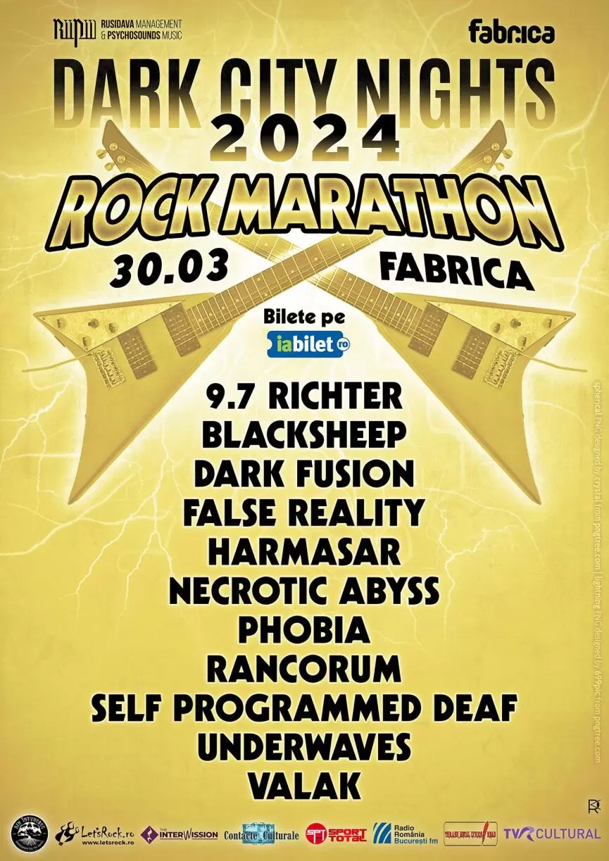 Programul Dark City Nights 2024 Rock Marathon