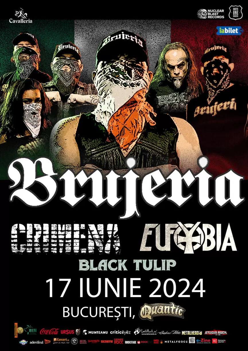 Brujeria canta la Bucuresti pe 17 iunie in Quantic Club, alaturi de Crimena, Eufobia si Black Tulip
