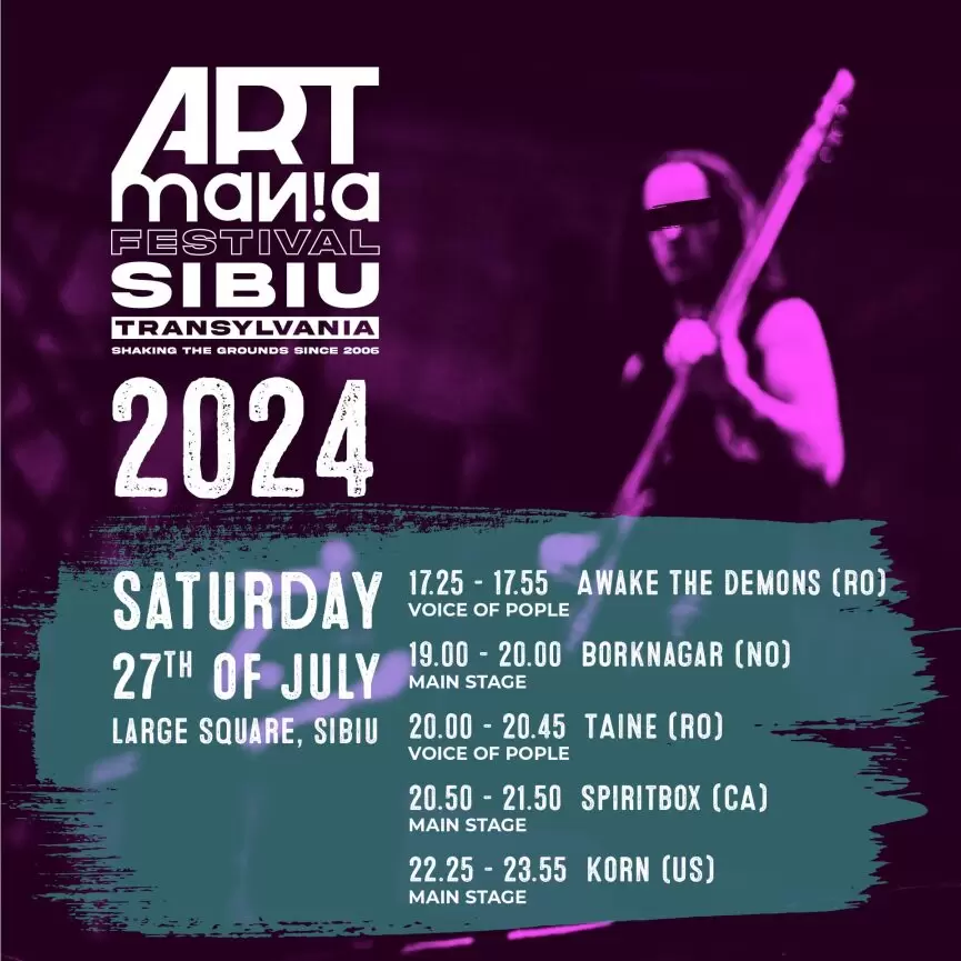 3. Lavina intră în line-up-ul ARTmania Festival 2024, program concerte