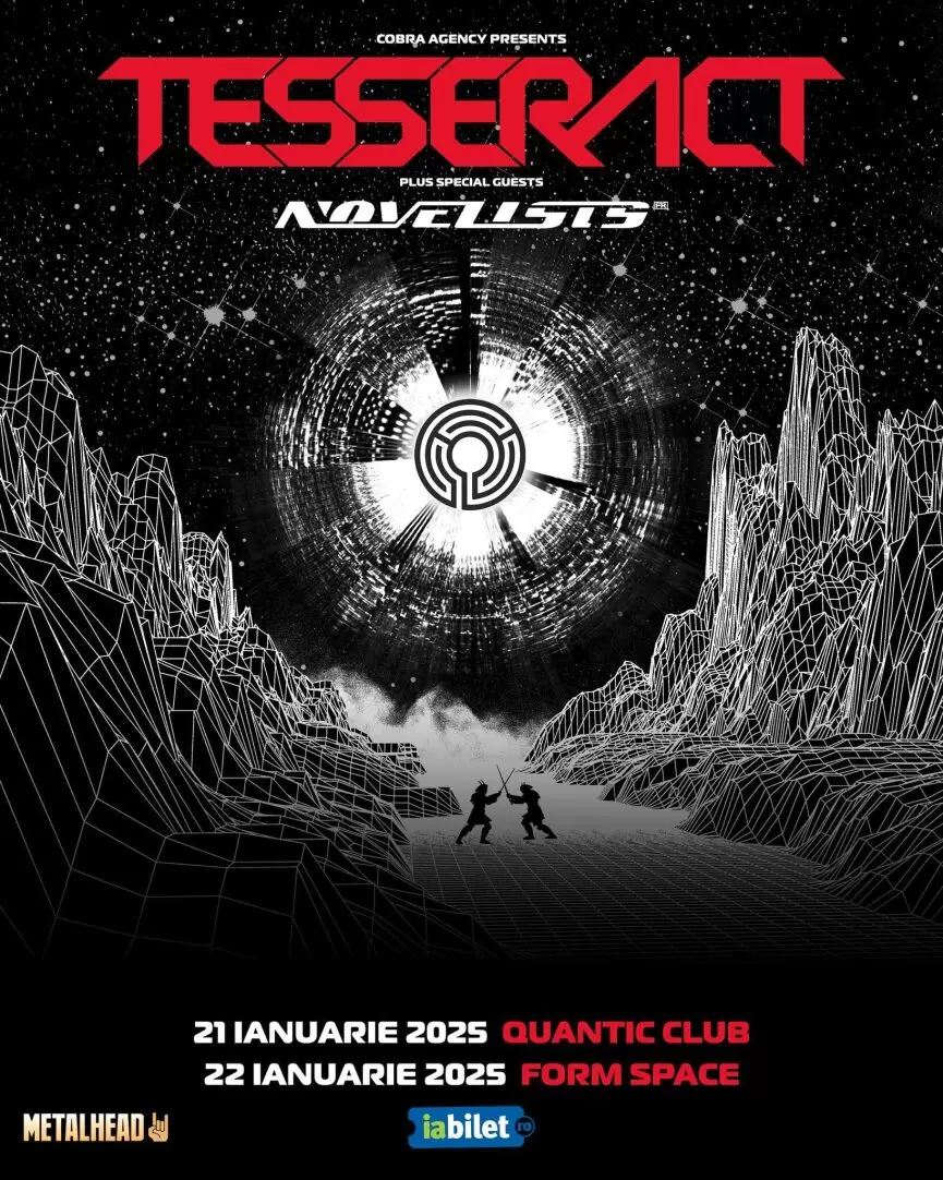 Concert Tesseract si Novelists la Bucuresti si Cluj Napoca: Program si reguli de acces