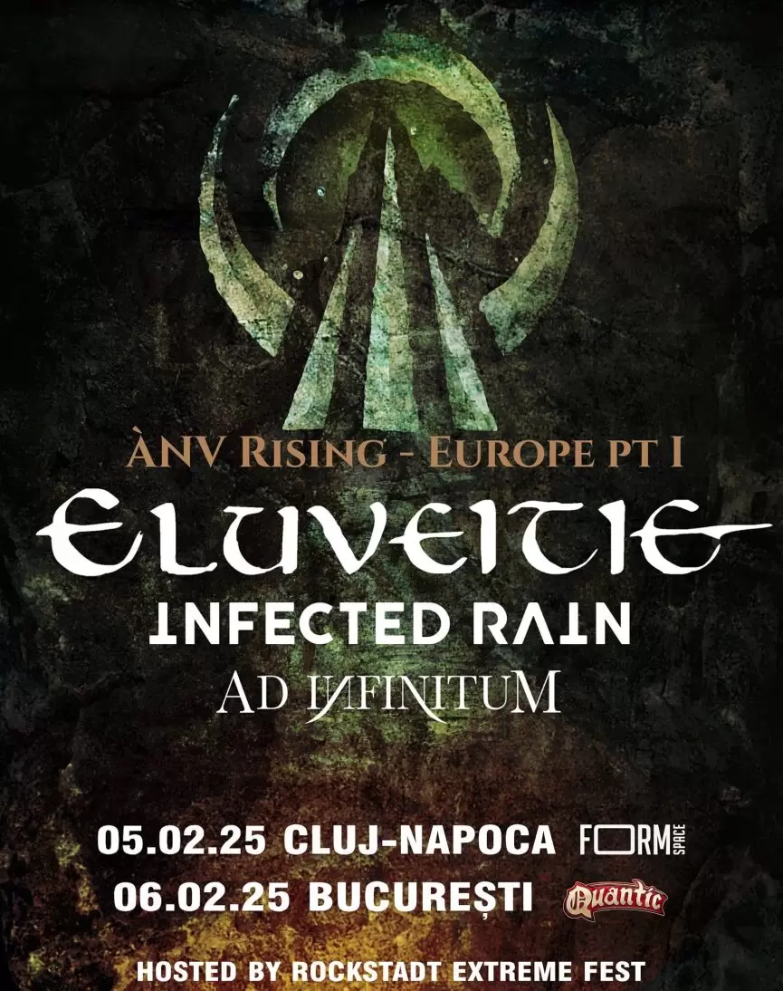 Concert Eluveitie, Infected Rain si Ad Infinitum la Cluj-Napoca si la Bucuresti