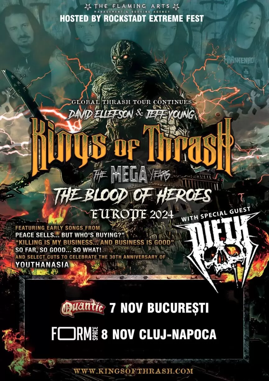 KINGS OF THRASH vor sustine 2 concerte in Romania, la Bucuresti si la Cluj-Napoca