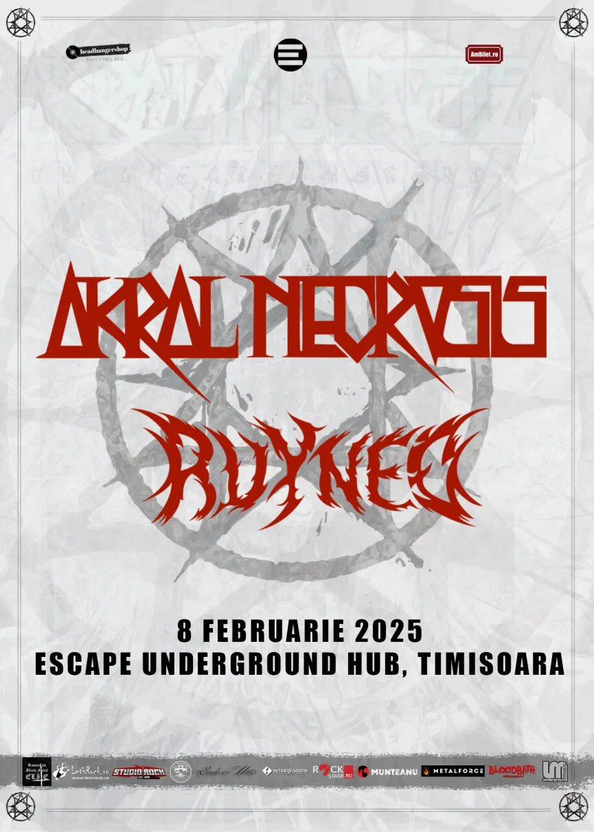 Akral Necrosis concerteaza alaturi de Ruyned in Escape Underground Hub din Timisoara