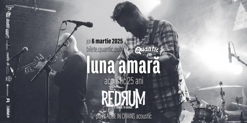 Concert acustic Luna Amara și Redrum în Club Quantic