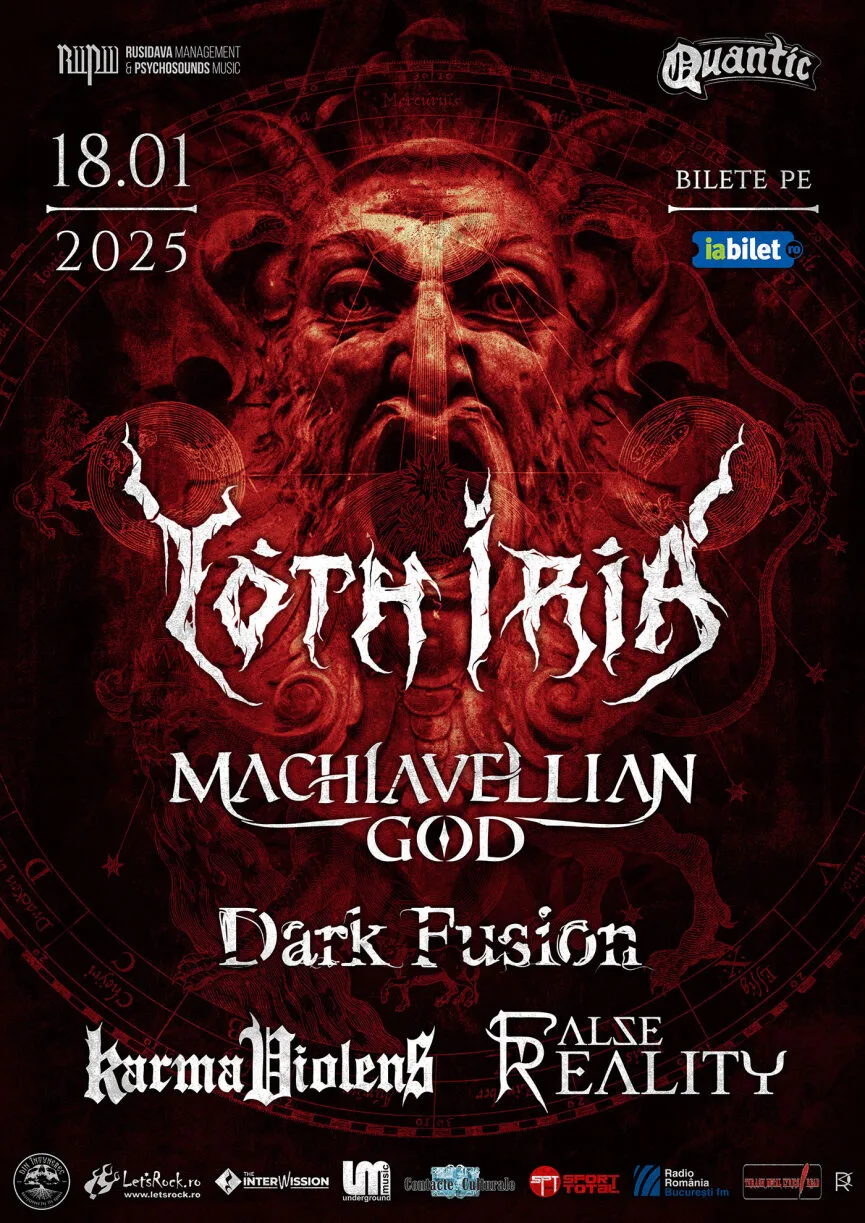 Program și detalii concert Yoth Iria, Machiavellian God, Dark Fusion, Karma Violens si False Reality