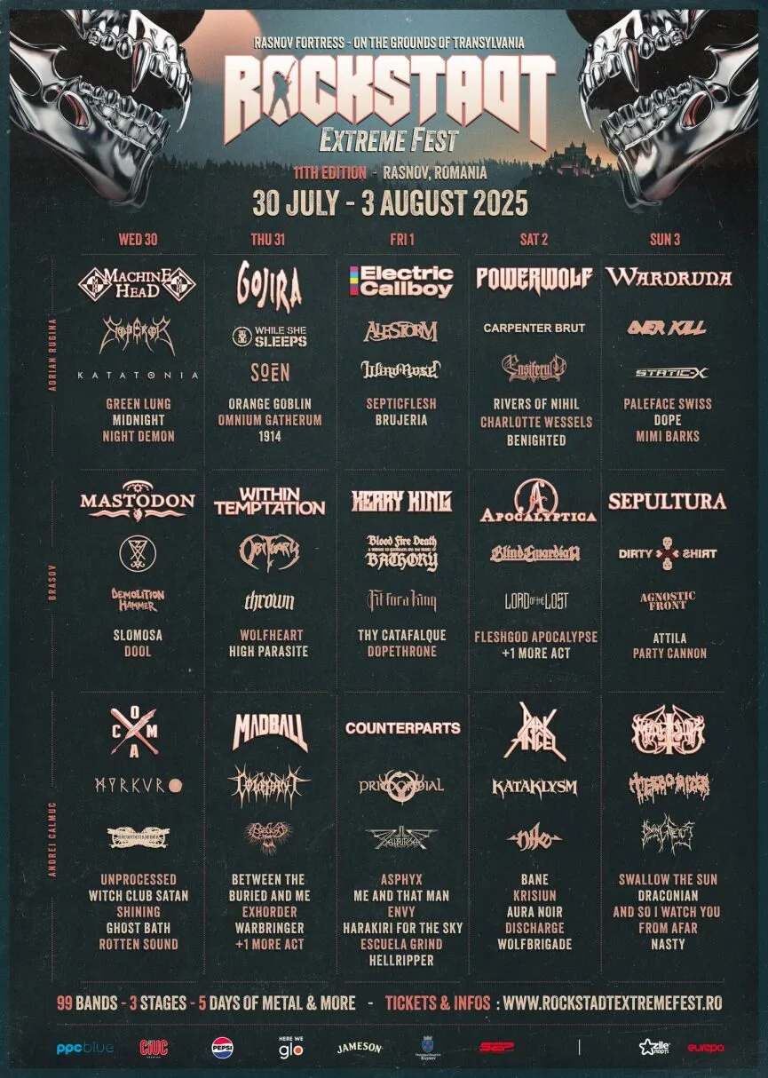 2. Rockstadt Extreme Fest 2025 - program pe zile, full line-up