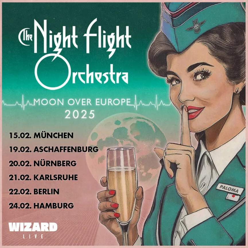 The Night Flight Orchestra vor sustine un concert in Backstage München