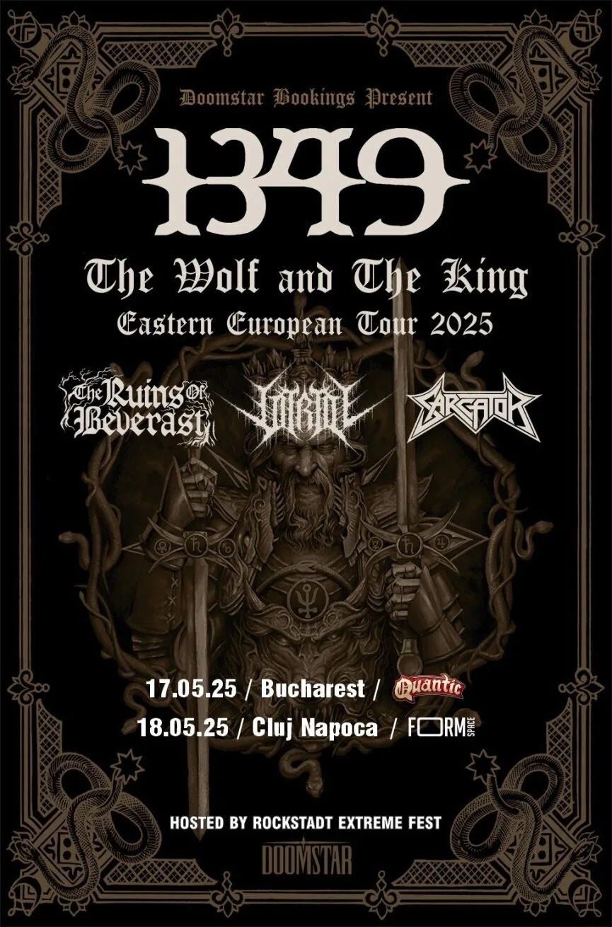 1349 și The Ruins Of Beverast vor sustine 2 concerte, unul in Bucuresti si unul la Cluj-Napoca