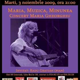 Concert Maria Gheorghiu si Radu Gratian in club 100 Crossroads