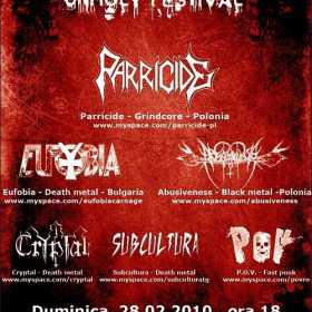 Concert Parricide, Eufobia, Abusiveness, Cryptal, Subcultura si POV la Unholy Festival