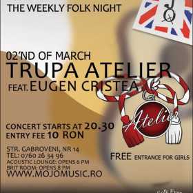 Concert trupa Atelier feat Eugen Cristea in Club MoJo Brit Room