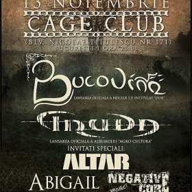 Concert Bucovina, Truda, Altar, Abigail si Negative Core Project in club Cage