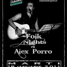 Alex Porro revine pe scena la Folk Nights in Jukebox Cafe