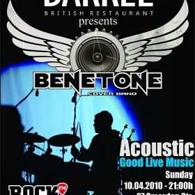 Concert acustic Benetone Band in The Barrel British Restaurant