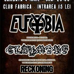 Concert Eufobia, Claymore, Reckoning in Club Fabrica din Bucuresti