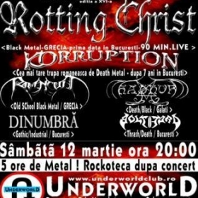 ROTTING CHRIST, Korruption, Ravencult, Hathor, DinUmbra, Bolthard (Metal Under Moonlight XVI, 12.03.2005)