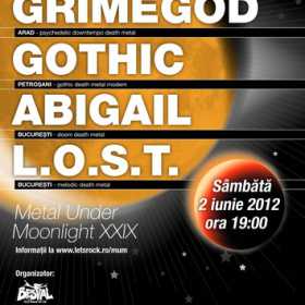 Vino sambata la concertul Grimegod, Gothic, Abigail si L.O.S.T din Ageless Club si participi automat la o tombola cu peste 30 de premii!