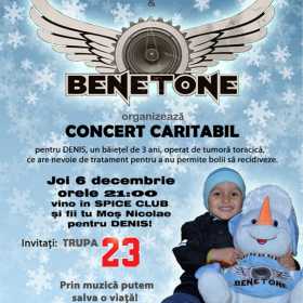 Concert caritabil Benetone Band in Spice Club