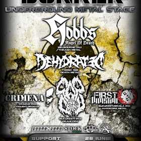 Concert Hobbs' Angel of Death, Dehydrated, Cap de Craniu si First Division la Casa Studentilor din Craiova