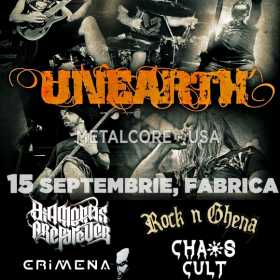 Ultimele zile de presale pentru showul Unearth in Fabrica