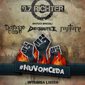 Programul concertului 9.7 RICHTER, DAMAGE CASE, DEATHRATTLE si RAPTURE in Club Fabrica