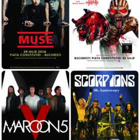 Concerte MAROON 5, SCORPIONS, MUSE si IRON MAIDEN in Bucuresti